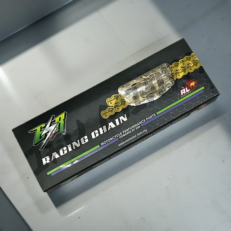 MCS 415 183 BLACK SPROCKET SET WITH ESR ORING HEAVY DUTY CHAIN GOLD LC135 RXZ Y125Z Y110 Y100 SRL110 RANTAI EMAS ESR 415