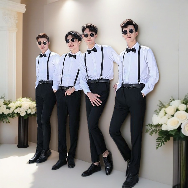 ?????成人结婚兄弟伴郎团男士蝴蝶领结绅士Wedding BowTie Adjustable Adult Men Women Girl Boy Plain Color Bowtie Necktie Formal Wear