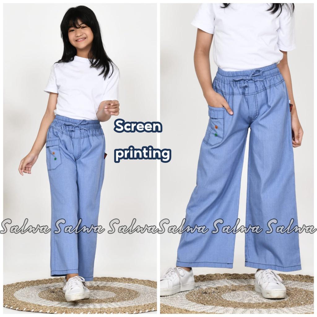 Love embroidered children's jeans culottes for ages 1-17 years