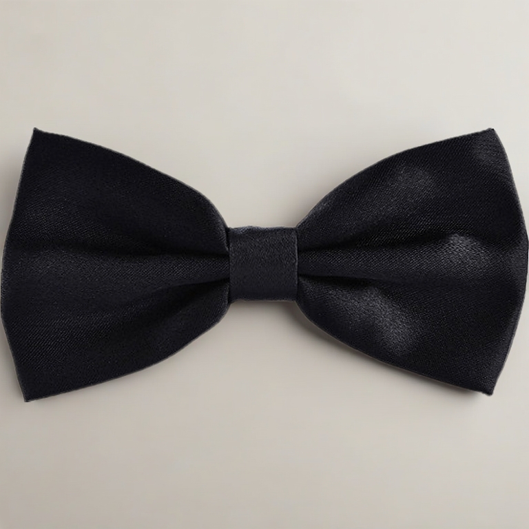 Bow Tie Men's Wedding Solid Color Black Red Glossy Formal Dress English Bow Tie Lomb Korean Version Double Layer Groom Groomsmen Bow