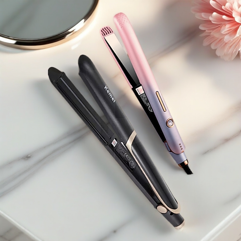 [1 YEAR WARRANTY] 2 in 1 Hair Straightener Iron Hair Styling Iron 2 in 1 Hair Styling Infrared Iron Curler Hair Straight