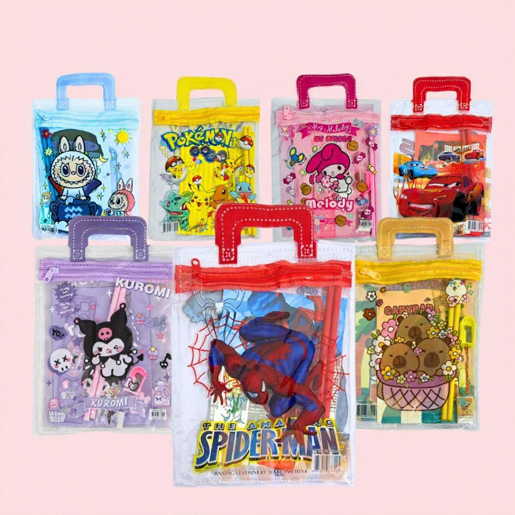 Kids Cartoon Stationery Gift Set 7 in 1 – Cute Animal Designs for Children