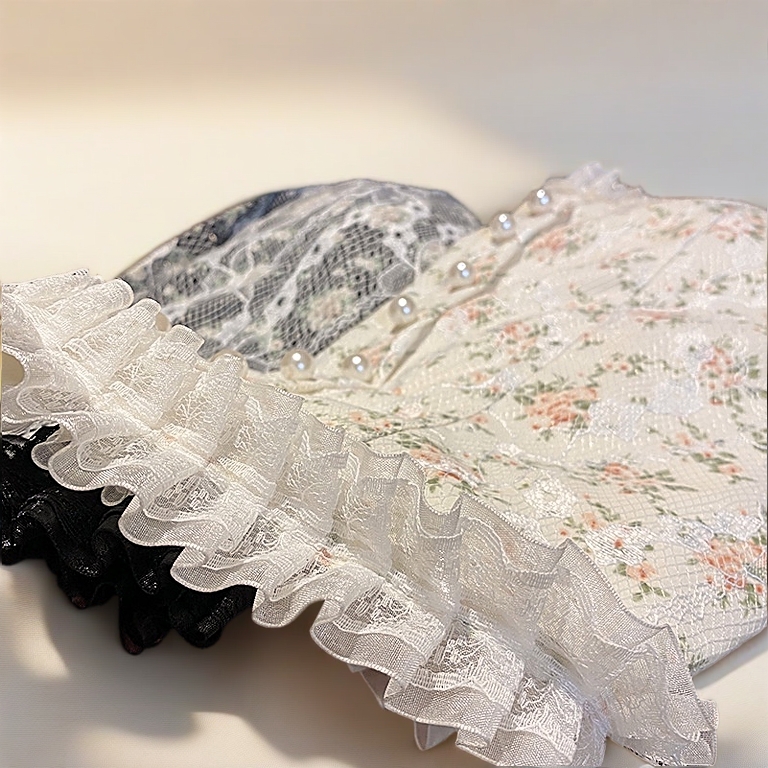 Pearl Buckle Lace Camisole Women's Inner Top Floral Beautiful Back