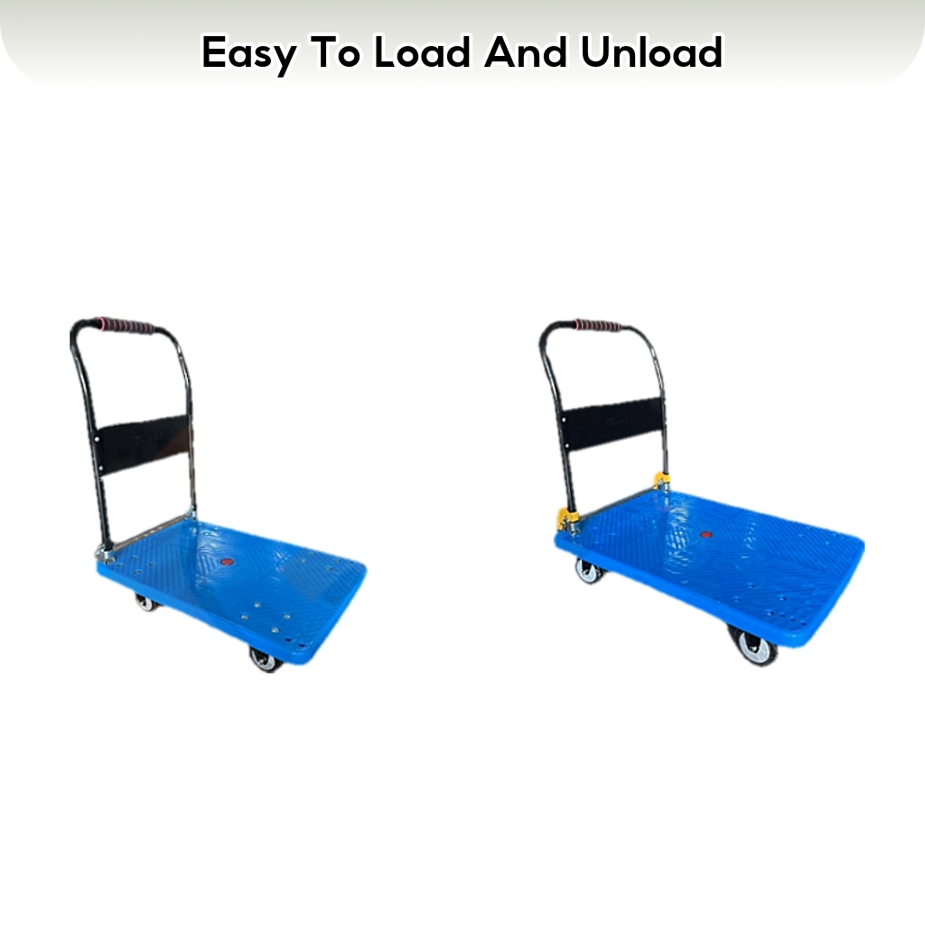 150kg/300kg Heavy Duty PVC/STEEL Platform Trolley Foldable Trolley Hand Truck Kereta Tolak Troli