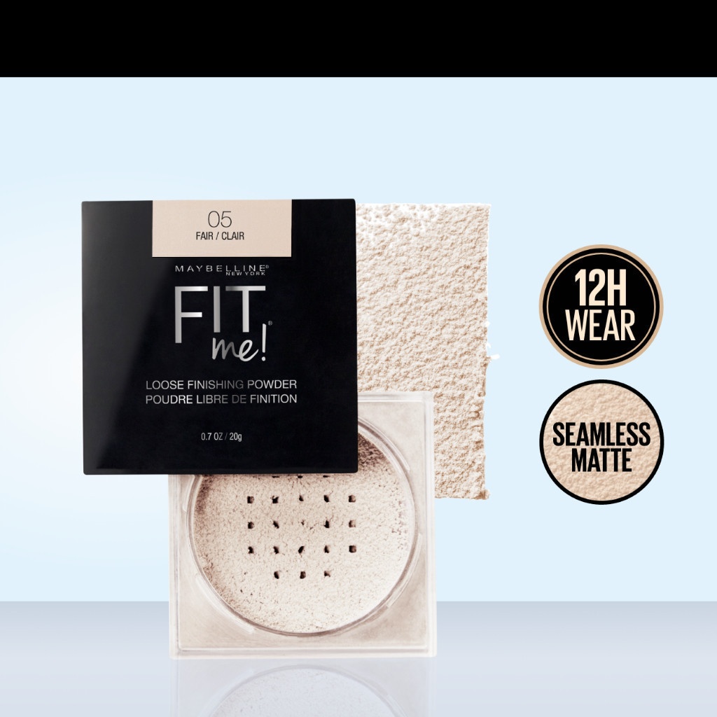 Maybelline Fit Me Loose Powder – 12H Longwear, Shine Control, Oil-Free, Lightweight Powder with Seamless Matte Finish