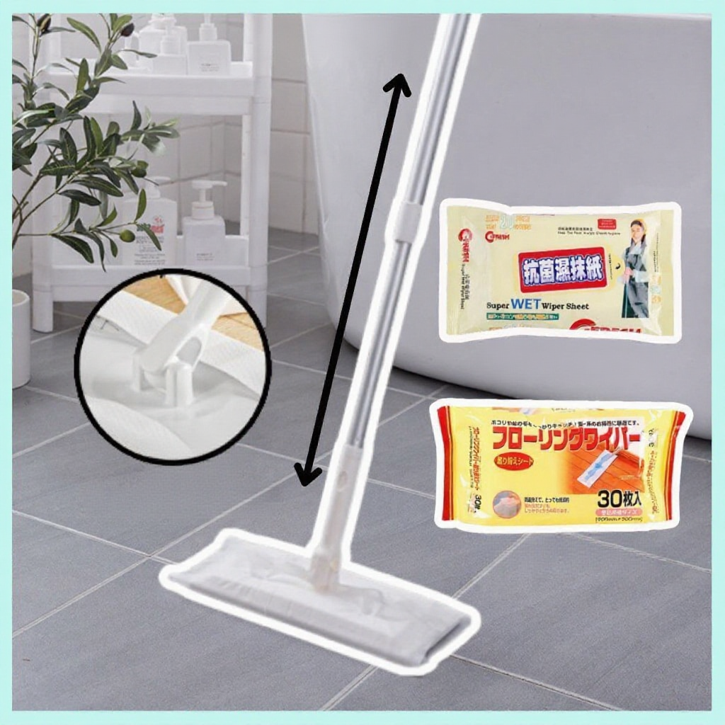 Disposable Mop Wipes – Wet & Dry Floor Cleaning Tissue, Paper Floor Wiper, Magic Dust & Hair Remover