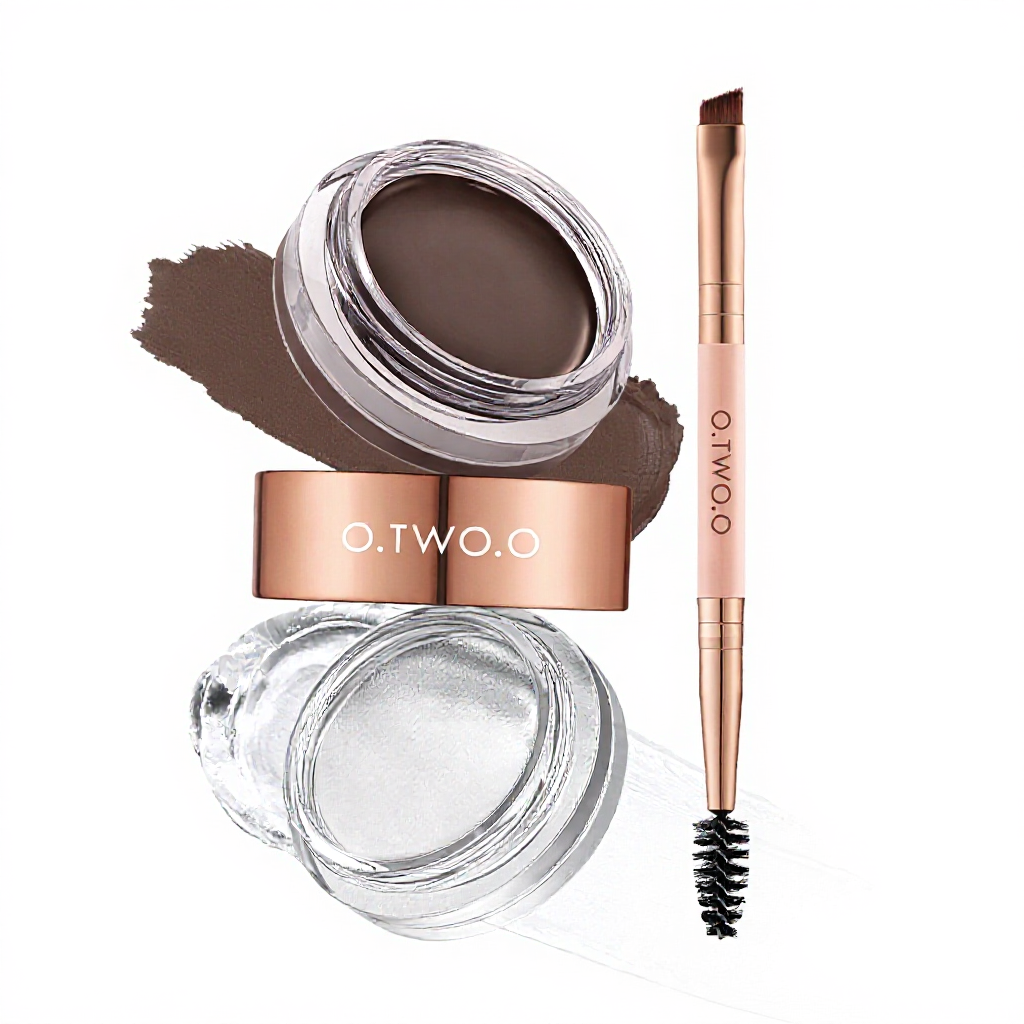 O.TWO.O 2 In 1 Eyebrow Cream & Bow Wax With Brush/Krim Kening & Bow Wax Dengan Berus 3 Warna