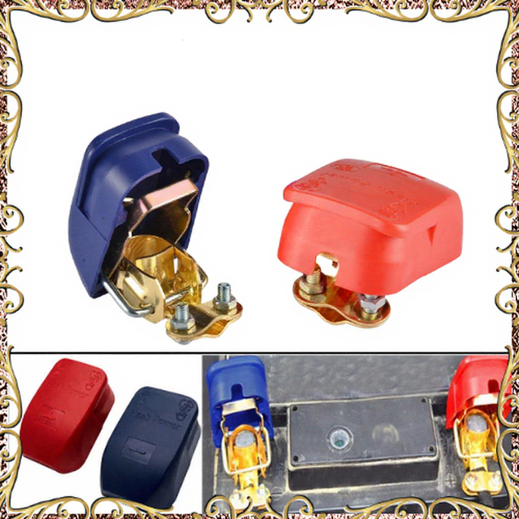 1 PAIR Heavy Duty Car Battery Terminal Copper Quick Release Battery Terminal Clip Connector Clamp Kepala Bateri