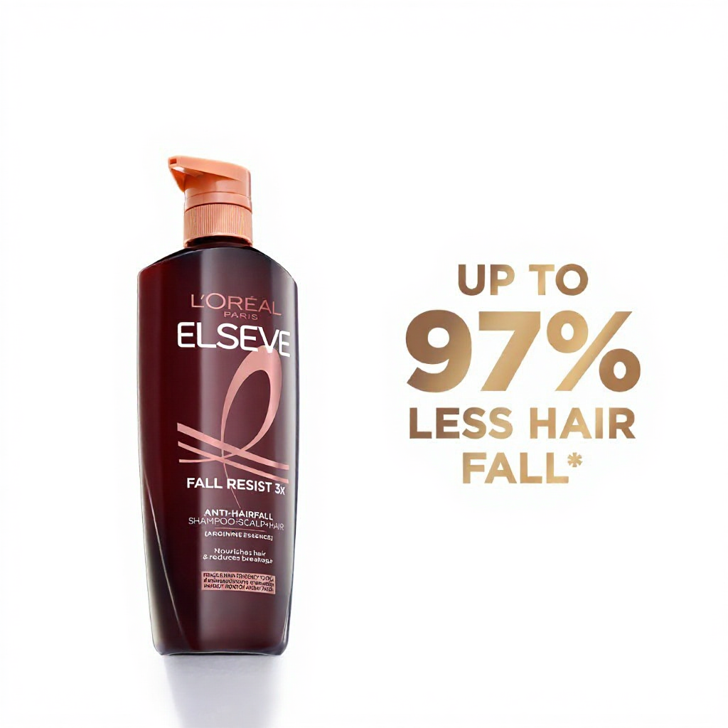 L'Oreal Paris Elseve Fall Resist 3X Anti-Hair Fall Shampoo Scalp Hair 280ml / 620ml
