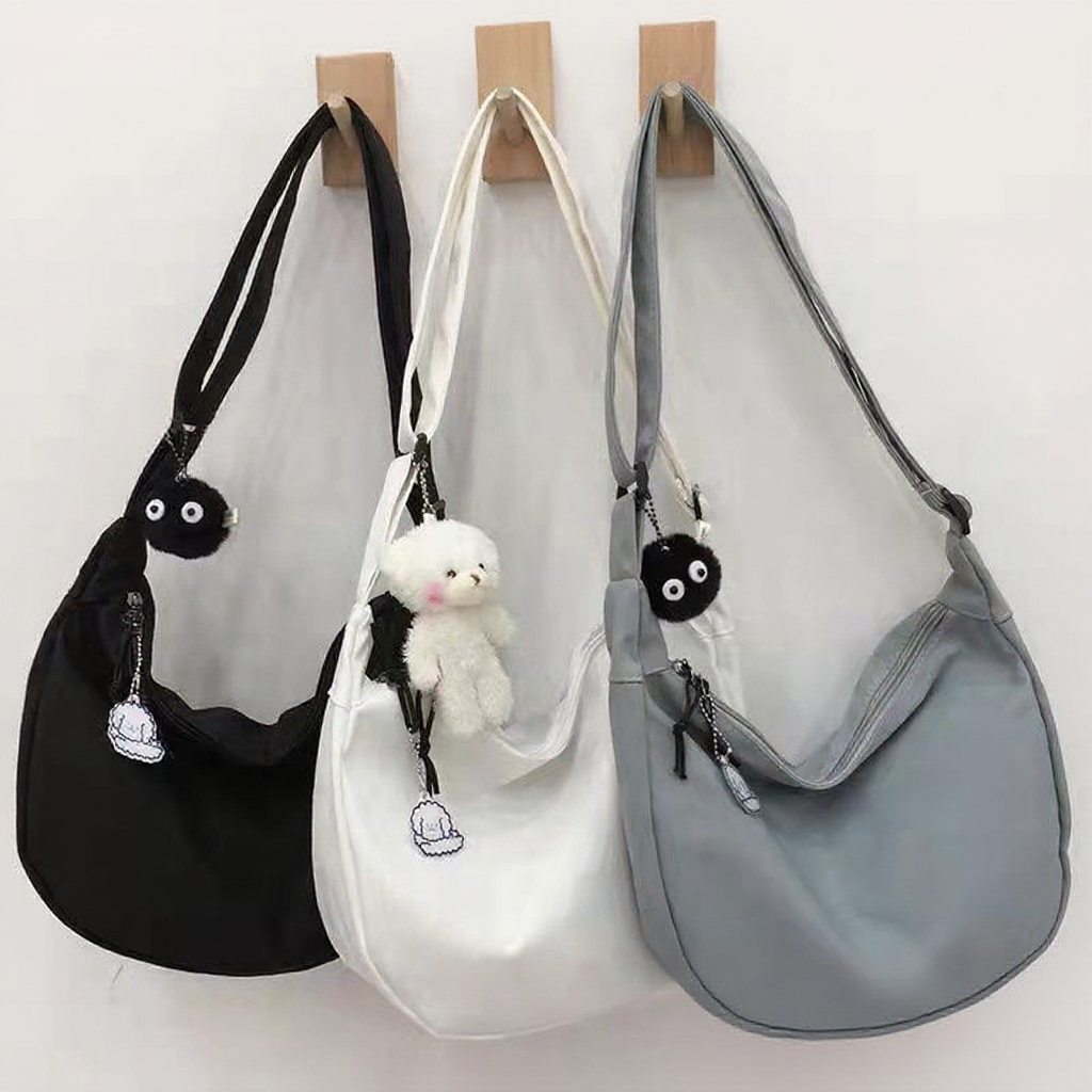 Japanese Antique Sense Literary Leisure Girl Student Solid Color Messenger Bag Korean Ins Simple Wild Shoulder Bag Female