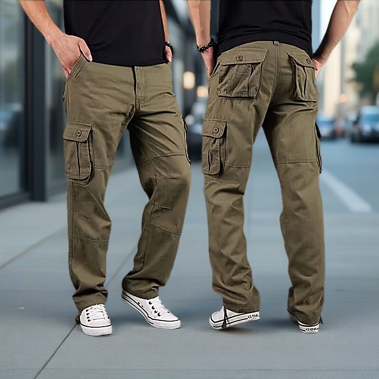 ?[Regular Fit] ?Viral Seluar Kargo Lelaki Kerja 6 Pocket Tali Pingang ? Kain Bergetah Premium Cotton?