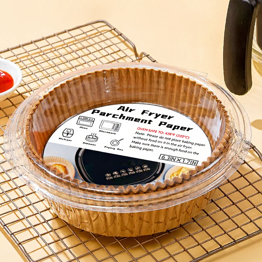 50/100pcs Air Fryer Disposable Baking Papers Round Parchment Paper Liners Non-Stick Steamer with box no demage 空气炸锅纸