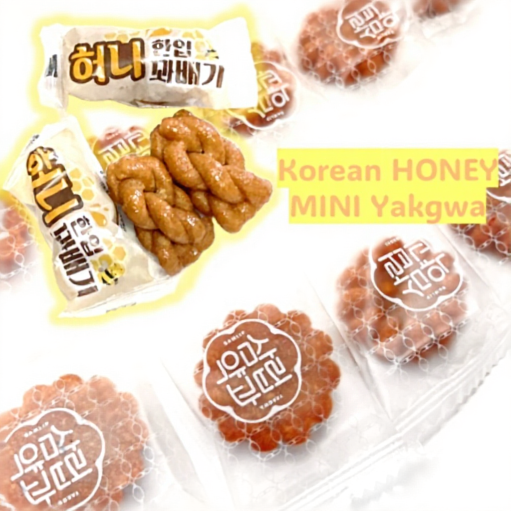 KOREAN SNACK SERIES Korean HONEY mini Yakgwa, Rice Cracker, Honey Twisted Donut