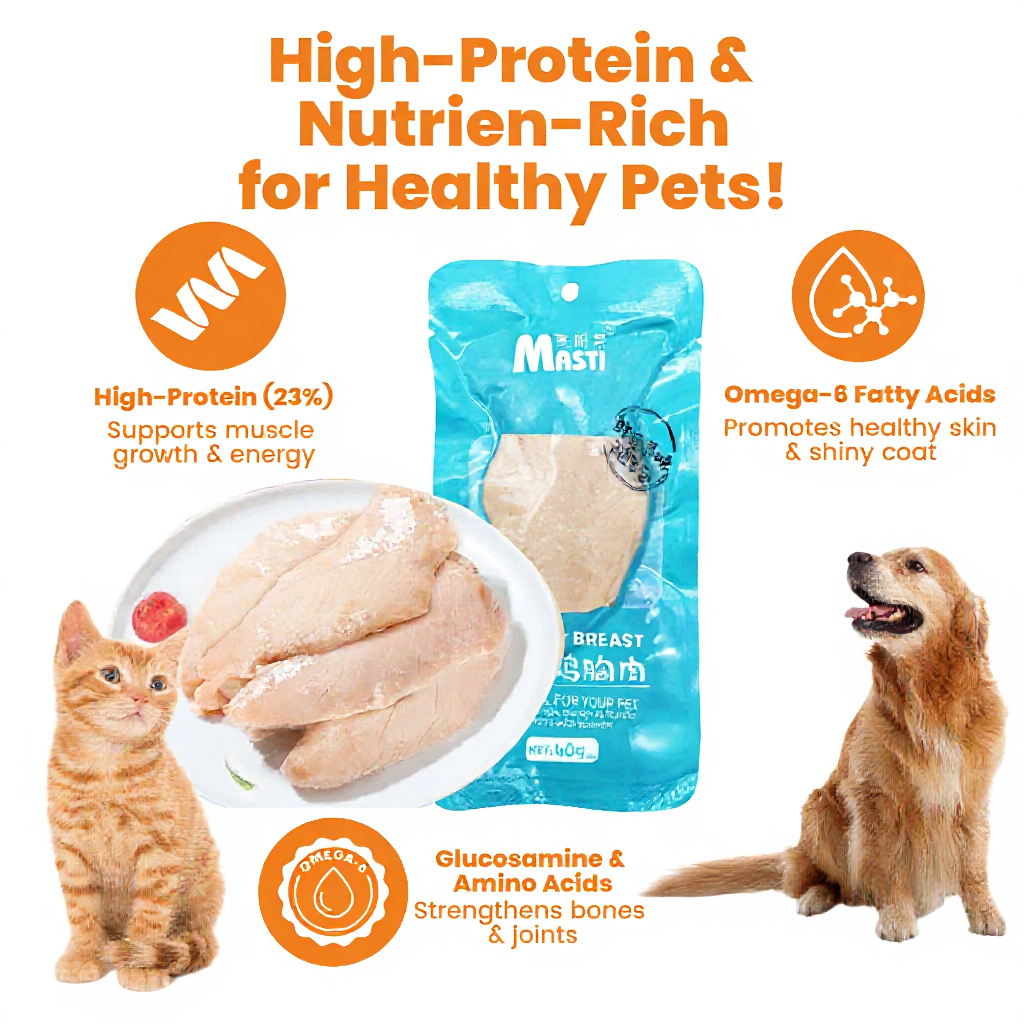 Pet Snack Cat Dog Chicken Breast Protein Cat Food Dog Food Cat Treat Cat Snack Ayam Makanan Kucing