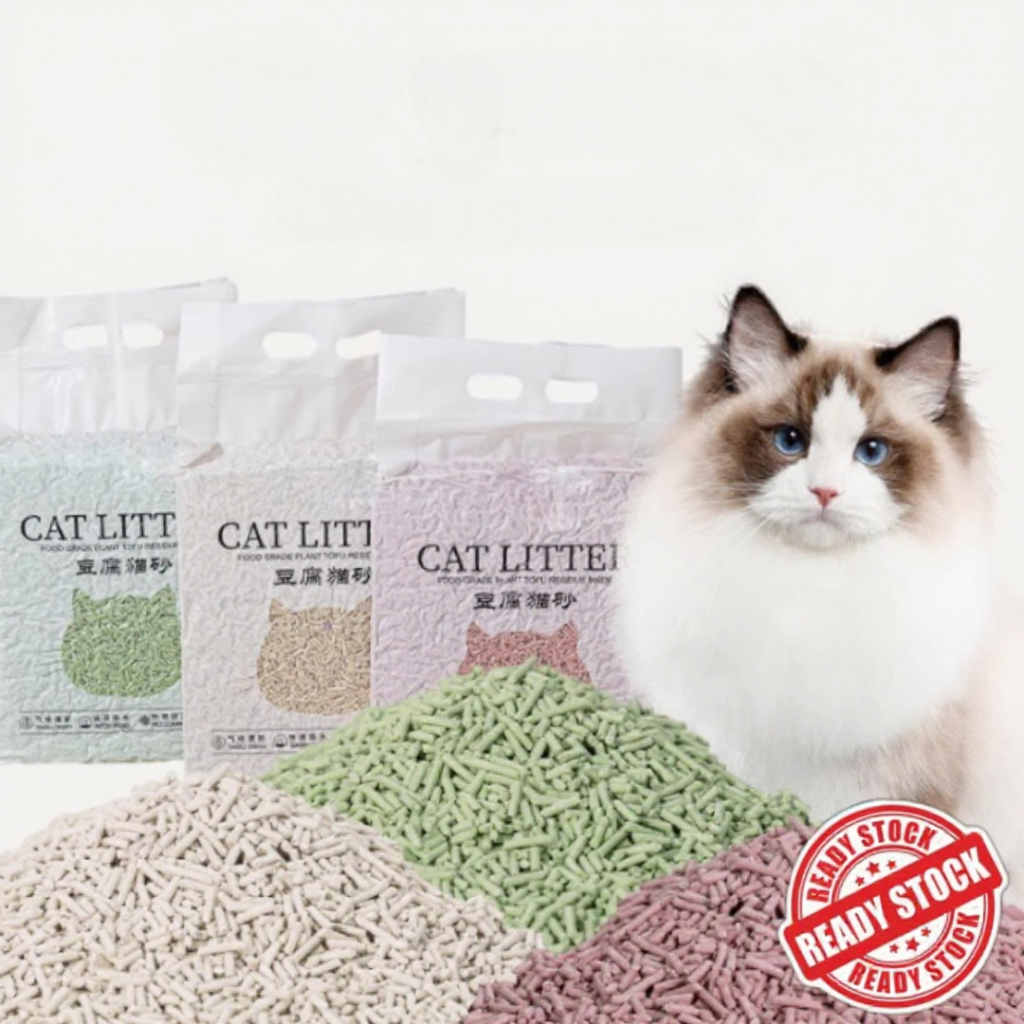 Pasir Kucing Tofu 6L Berketul Cepat & Wangi – Tofu Cat Litter Cat Sand Untuk Toilet Kucing Fast Clumping Pet Litter