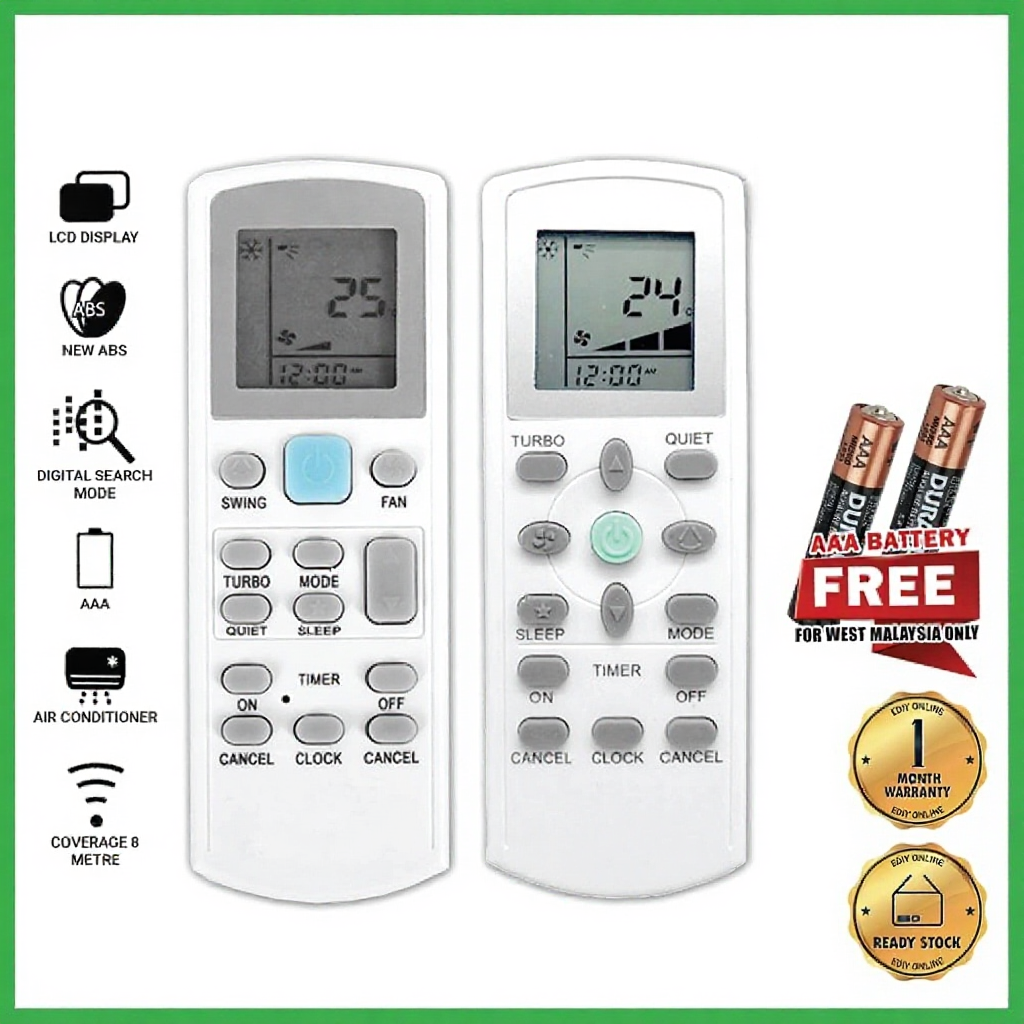 Aircond Remote Control Air Cond Conditioner DGS01 ECGS01-i yk3 yk-2019 YORK DAIKIN ACSON