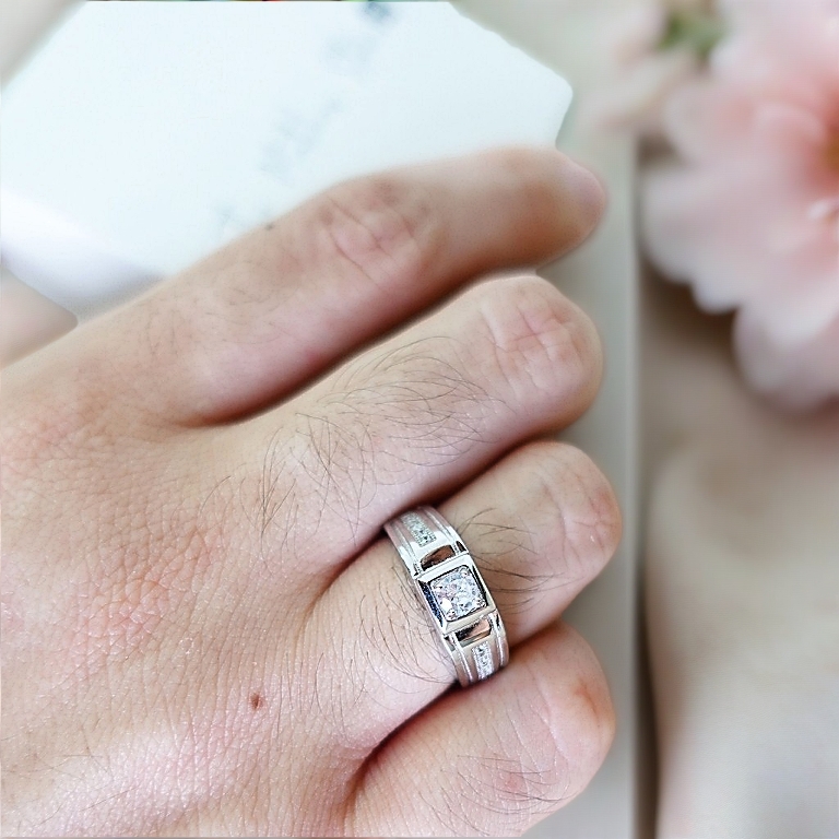 THE MATCHES STORE - Couple Set 183 Men Ring V2 + Classic Love silver 925 original cincin nikah cincin couple silver ring