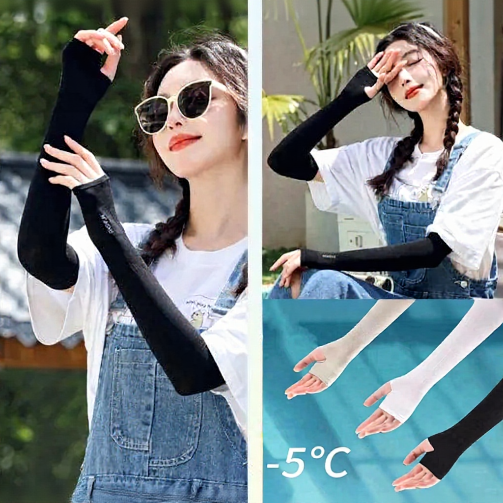 Starfish Cooling Arm Sleeves UV Protection Ice Silk Sun Protection Ready Stock