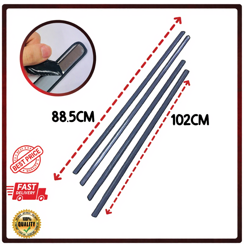 (4 PCS/Set)PROTON SAGA NEW 16-20 CHROME Door Belt Moulding / Window Trim Lining / Chrome Tepi Cermin