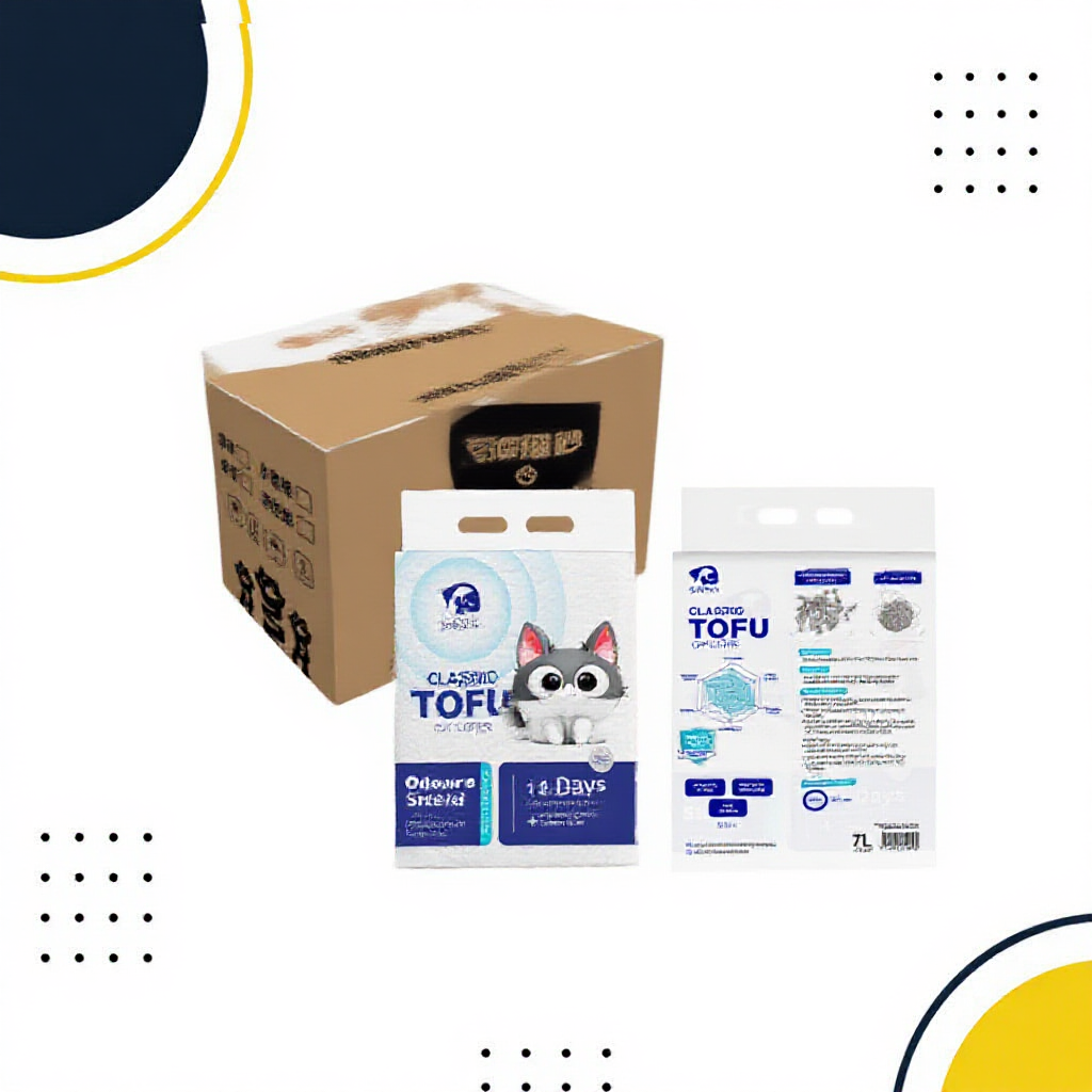 Pasir Kucing Tofu ?8 BAGS/CTN ? 【PEIEN】7L/2.4KG Cat Tofu Super Clumping Natural Cat Tofu Cat Litter Sand 