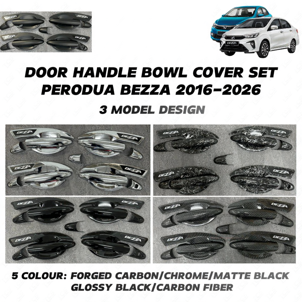 TCS PERODUA BEZZA 2016-2026 CAR DOOR HANDLE BOWL COVER SET ACCESSORIES GARNISH