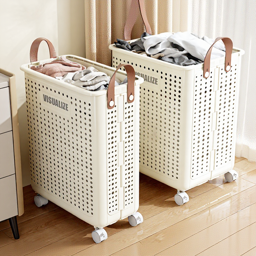 Folding Laundry Basket Multifunctional Dirty Clothes Basket Household Large-Capacity Storage Sundries Bathroom Storage