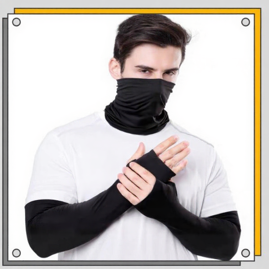Sarung Lengan Lelaki Arm Sleeves Hand Socks Lelaki UV Protection Motorcycle Rider Mask Bandana Pancing Fishing Multiple Variation Available