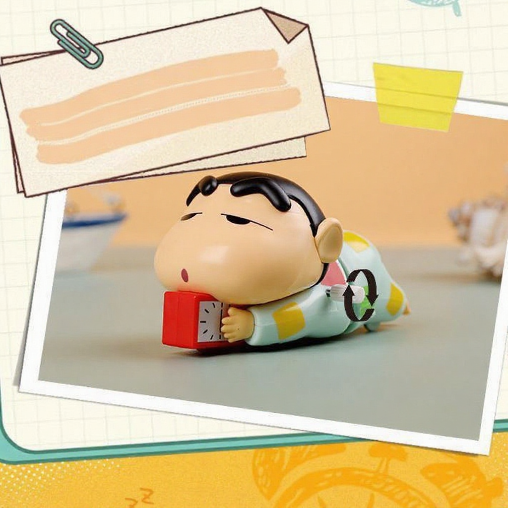 Crayon Shin Chan Wind-up Toys Action Figure Model Dolls Toys Phone Holder Desktop Ornament  Bracket Desktop Ornaments for Kids birthday Gifts