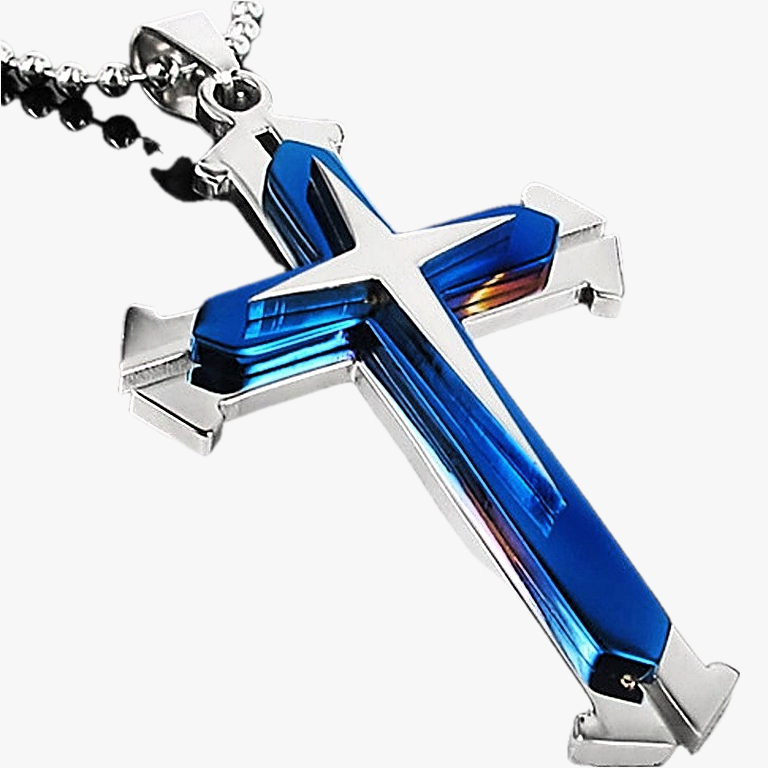 Stainless Steel Cross Pendant Men's Necklace Chain Pendants