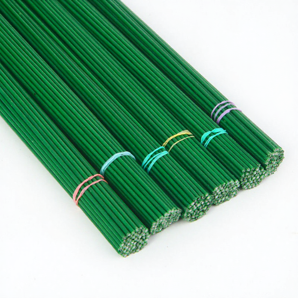 100pcs 10/20/30/40cm Artificial Flower Wire Rose Pole Soap Iron Stick Decoration Tangkai Bunga 香皂花杆 1pc  Flower Stick Tape