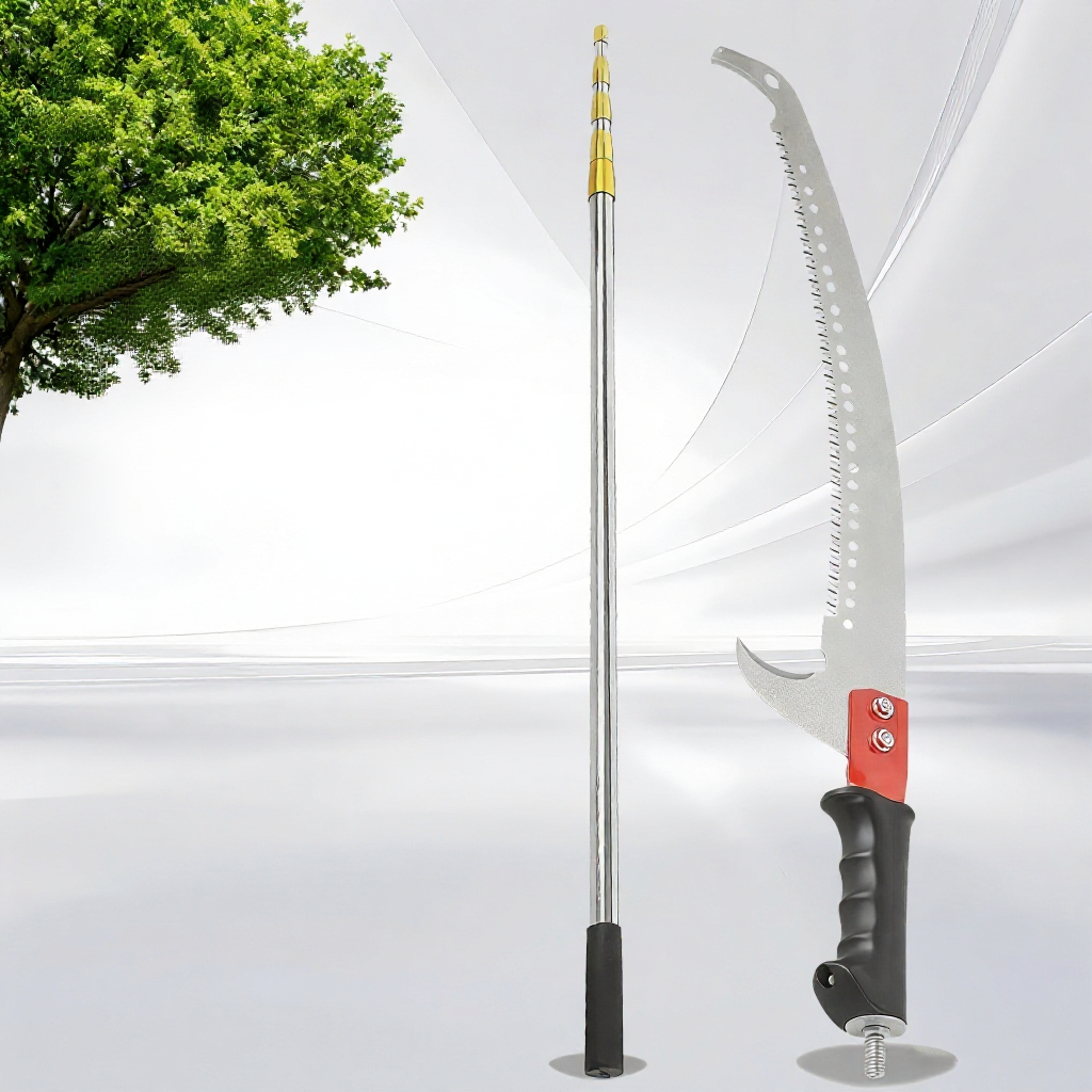 Telescopic Pruning Saw with Adjustable Length for Versatile Use (Pole Set Available)