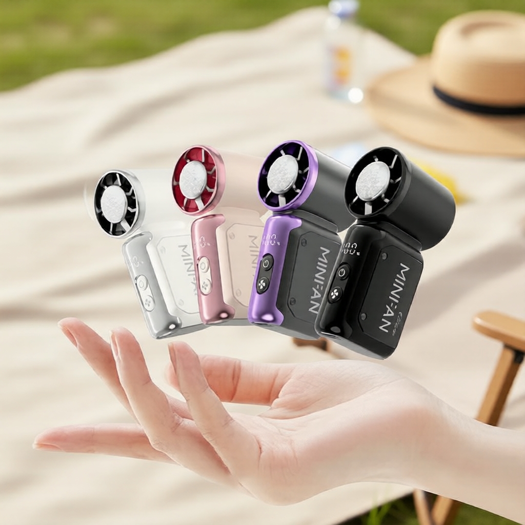 Ultra-portable 199-speed handheld mini fan, USB-rechargeable for travel/office/camping, compact pocket design Ultra-portable 199-speed handheld mini fan, USB rechargeable for travel/office/camping, compact pocket design Kipas mini genggam 199 kelajuan