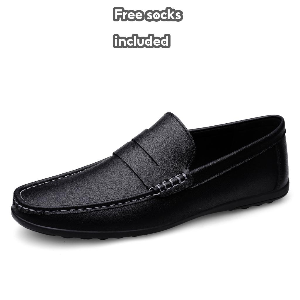 SCL Kasut Kulit Lelaki Men's Casual Loafer Boat Driving Shoes Slip On Loafer Lightweight Big Size 38-47