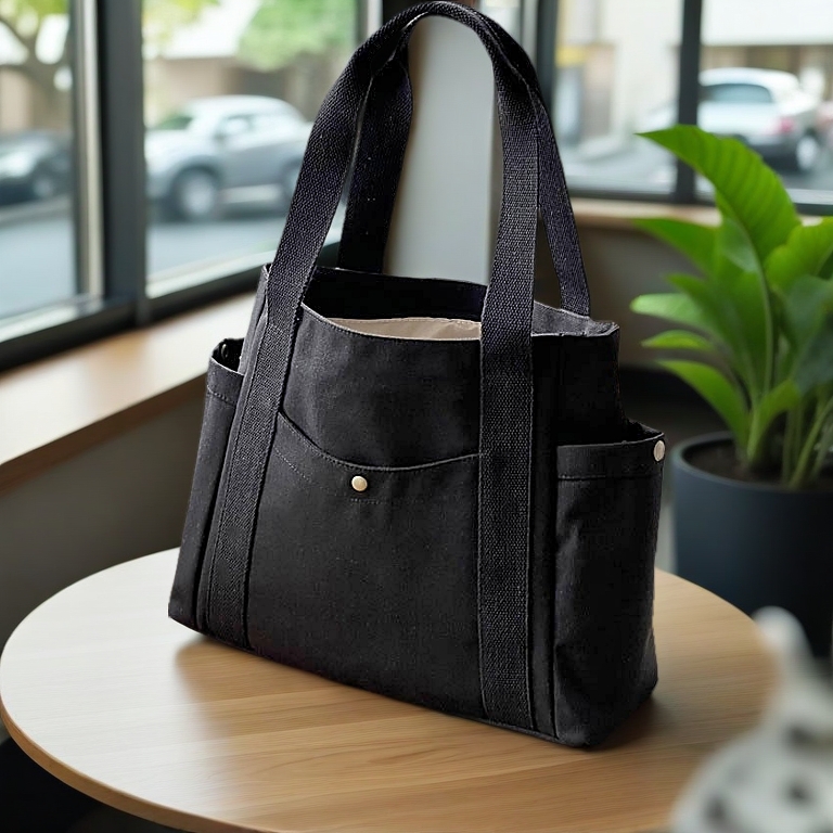 Canvas bag female ins forest style versatile shoulder bag large capacity book storage student class commuter bag