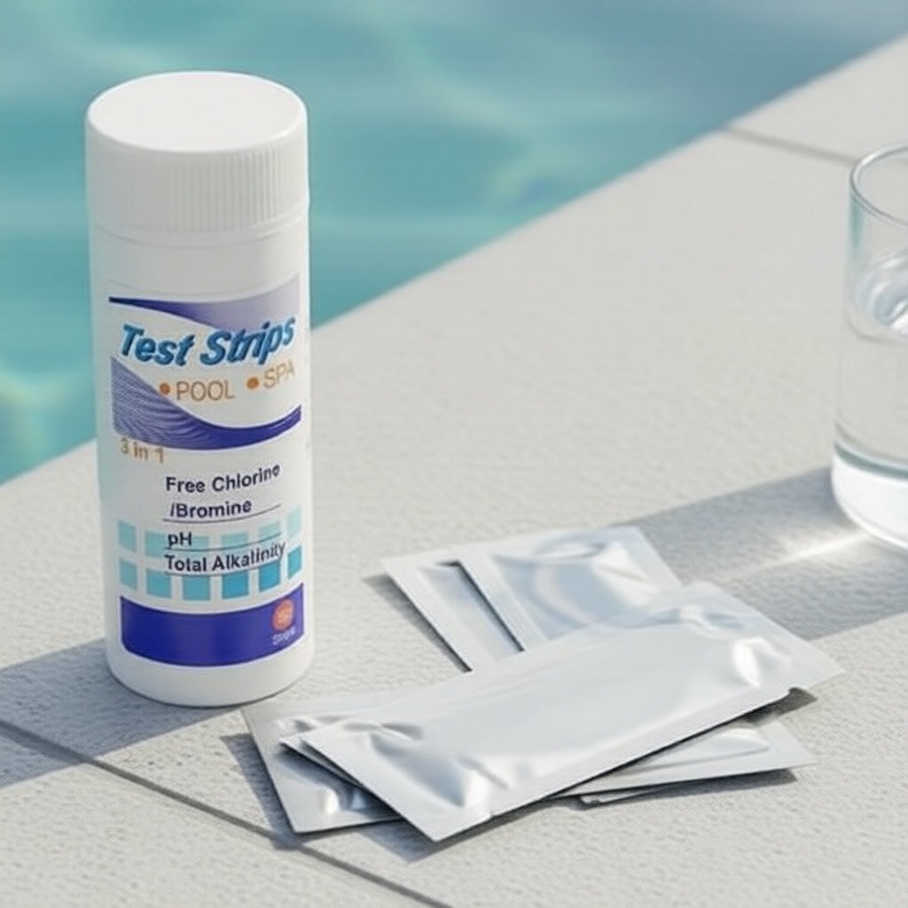 3-in-1 Spa & Pool Test Strips for pH, Chlorine, Alkalinity, Hardness & Bromine | Hot Tub Water Testing Kit Jalur Ujian Spa & Kolam 3 dalam 1 untuk pH, Klorin, Alkaliniti, Kekerasan & Bromin | Kit Ujian Air Tab Panas