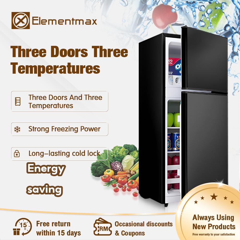 ❄️3 Year warranty❄️2 door Black Fridge 60~148L Large capacity Fridge Refrigerator Household peti ais冰箱