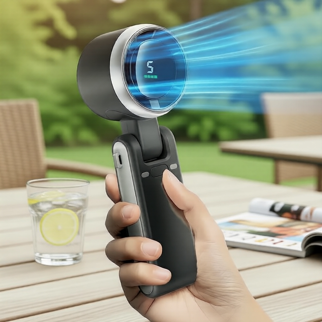2026 Turbo Handheld Fan, 3-in-1 USB Rechargeable Air Cooler with Turbo Tech, 10-Hour Battery for Travel & Outdoor 2026 Turbo Kipas Genggam, Penyejuk Udara Boleh Cas USB 3-dalam-1 dengan Teknologi Turbo, Bateri Tahan 10 Jam untuk Perjalanan & Luar