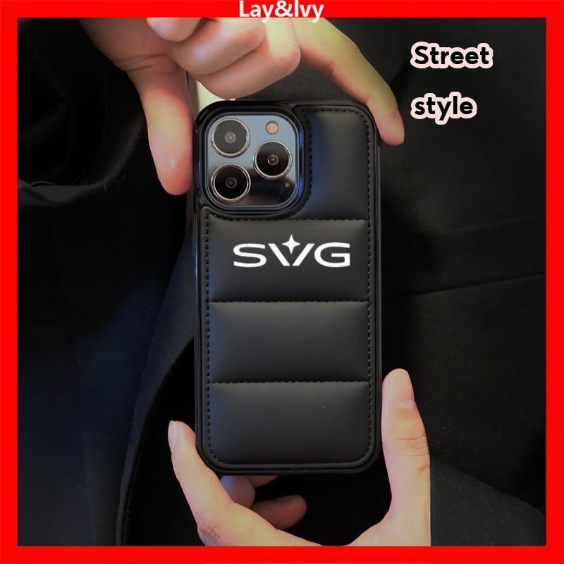 Street Classic SVG Down Jacket Silicone Phone Case Suitable for IPhone 16ProMax 15promax 14 14Pro 14Max 13ProMax 12 12ProMax 11