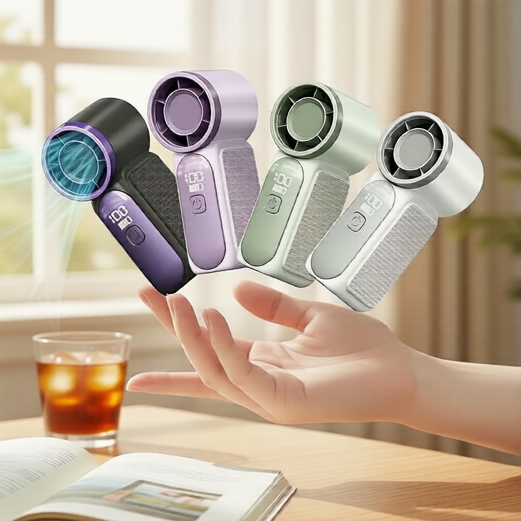 Pocket-Sized Handheld Fan USB Rechargeable Mini Fan for Travel & Outdoors Kipas Tangan Mini Boleh Cas USB, Sesuai untuk Dibawa Bepergian & Luar Ruangan