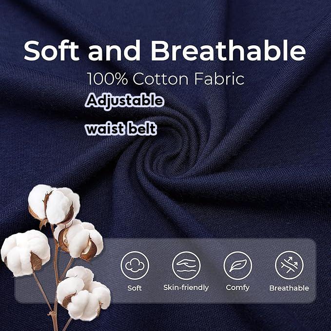 Men’s Knitted Robe | Soft Breathable Lounge Robe with Belt, Pockets & Inner Tie | Home & Travel Wear