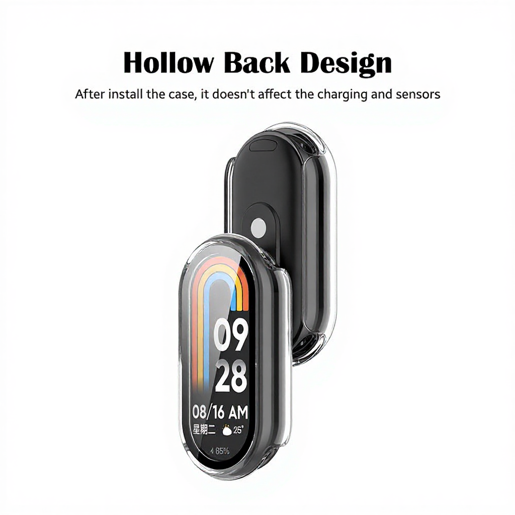 Xiaomi Smart Band 10 9 8 7 6 5 (mi band) Protector Case, 2in1 Hard Casing With Screen Cover (miband smartband)