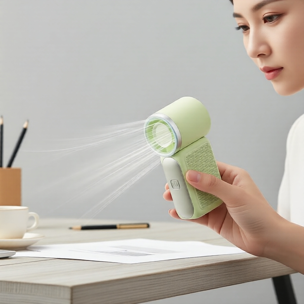  High-Speed Mini Handheld Fan, USB Rechargeable, Portable Outdoor Fan  Kipas Tangan Mini Berkelajuan Tinggi Boleh Cas Semula USB Kipas Mudah Alih Turbin Luar