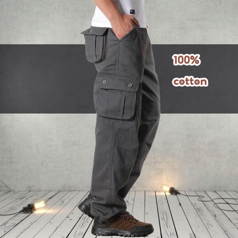 ￼Lelaki seluar kerja kargo 6 pocket slack pant?Guna tali pinggang?kain 100% cotton premium export quality?promosi gila?