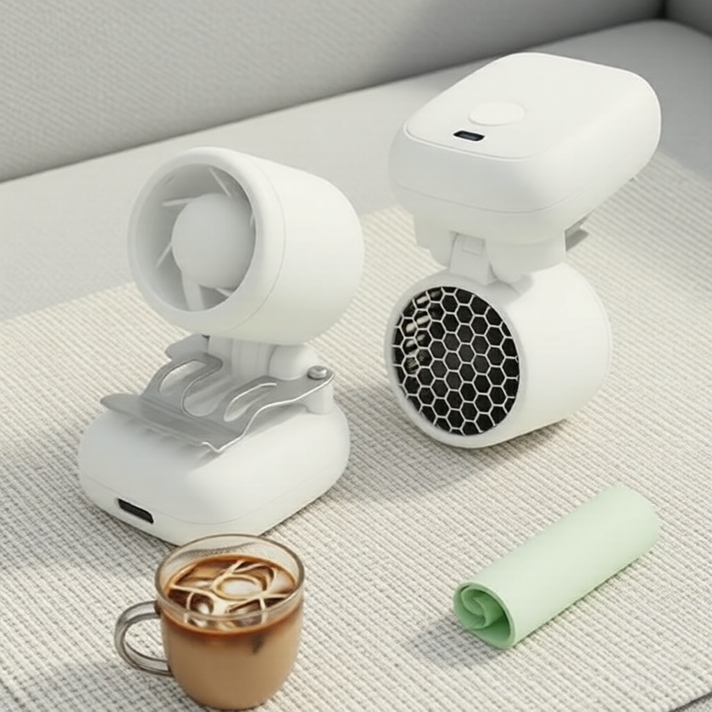 Portable USB Clip-on Cap Fan, Mini Handheld with Strong Grip, Foldable & Ultra-Quiet Operation Kipas Cap Klip Mini Mudah Alih USB, Genggaman Kuat, Boleh Lipat & Operasi Ultra Senyap