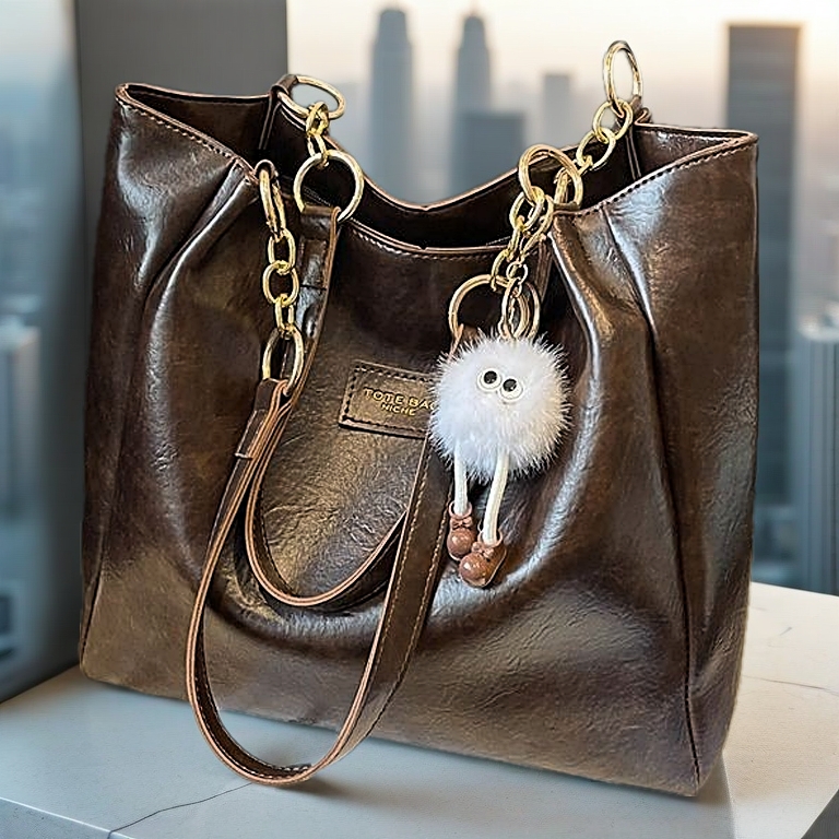 Large Capacity Tote Bag Female 2025 New Style Messenger Bag College Students Class Commuter Bag Shoulder Bag