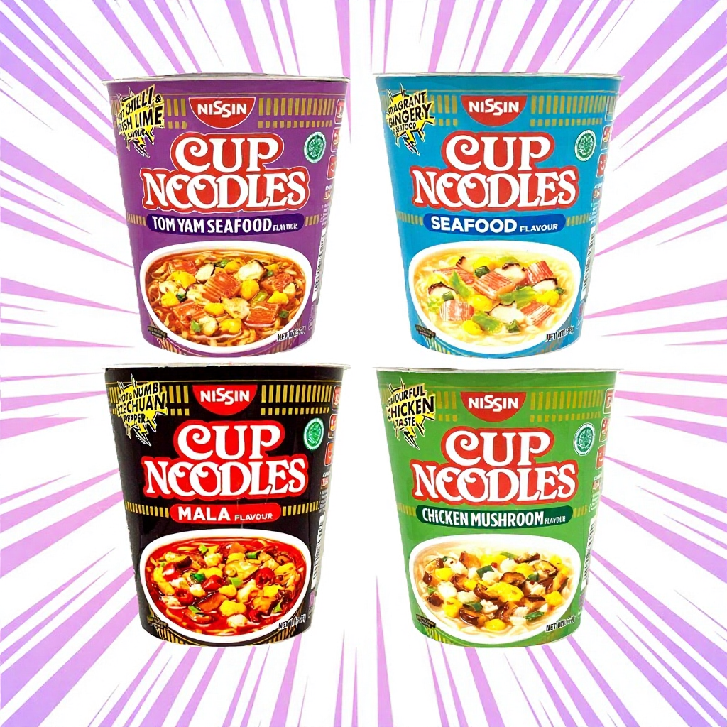 【HALAL】Nissin Cup Noodles | 日清经典杯面 Mala / Tom Yam Seafood / Chicken Mushroom / Seafood