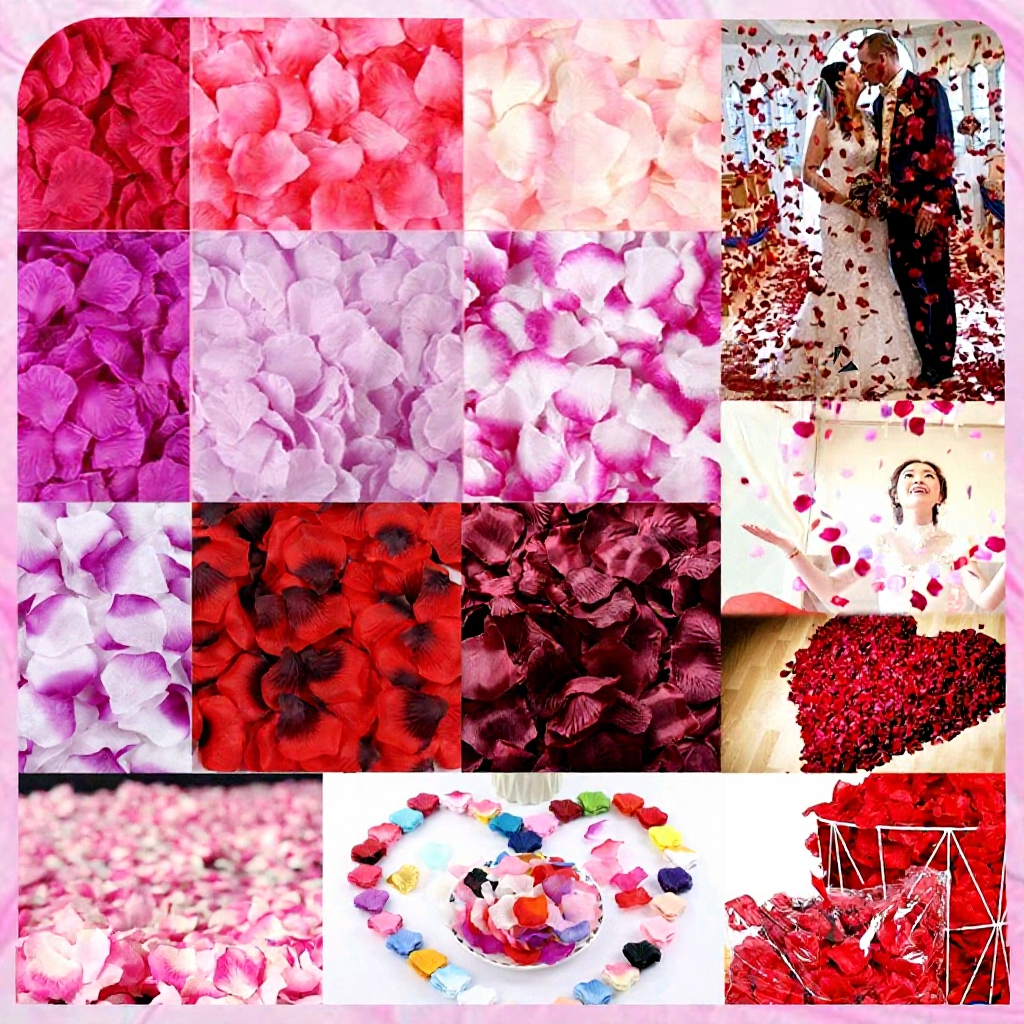 [1 pack/100pcs petals] Artificial Rose Petals for Wedding Valentine Birthday Party Decoration Fake Flower | Kelopak Rose