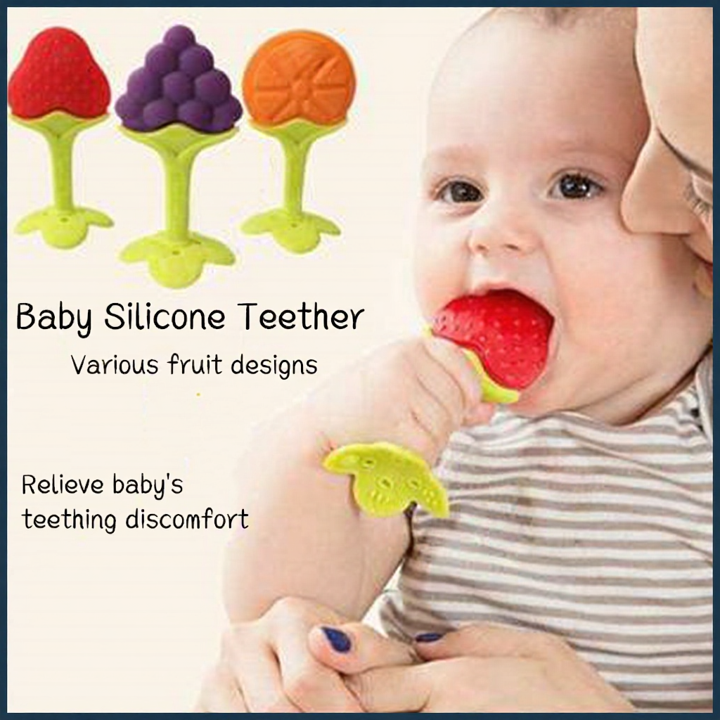  Baby Silicone Teether Fruit Shape Teether Baby molar toy BPA FREE