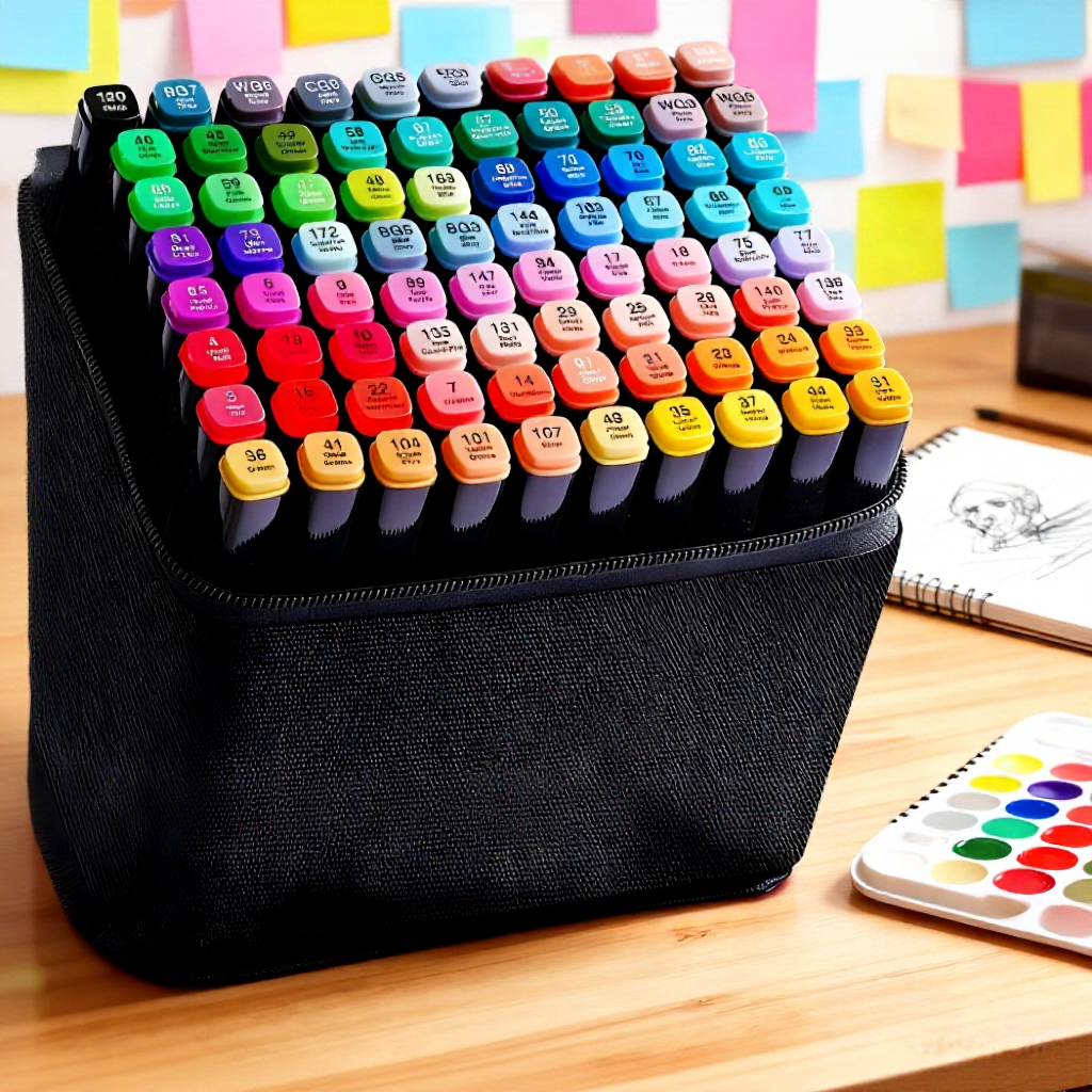 30/80 Colors Sketching Art Markers Highlighters Pen Dual Tips Drawing Set Stationery Supplies