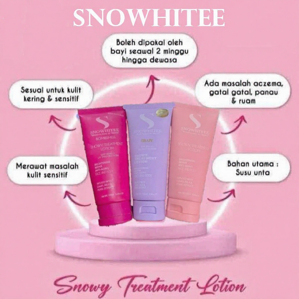 SNOWHITEE Treatment Lotion Susu Unta Merawat Masalah Kulit Eczema Sel Kulit Mati